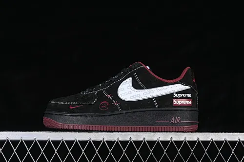 All categories Nk Air Force 1 Air Force series Nk Air Force 1 Low Air Force low top Nike Air Force 1'07 Low Supreme joint black and red grimace Air Force 1 low top casual sneakers XZ6188-117